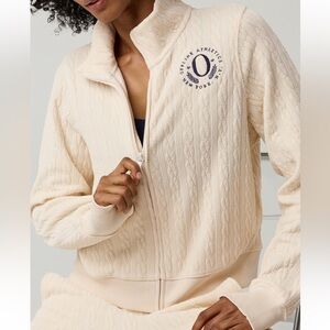 Aerie Cream cable full Zip-Up
